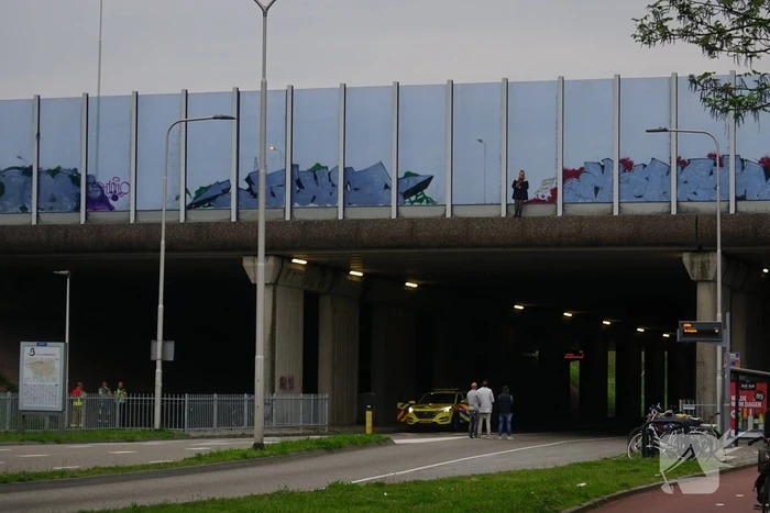 Omgeving afgezet voor persoon met verward gedrag op viaduct