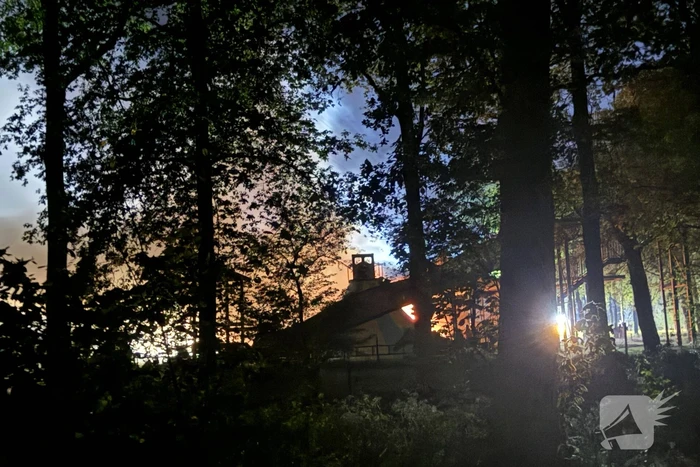 Grote brand op terrein van Nienoord