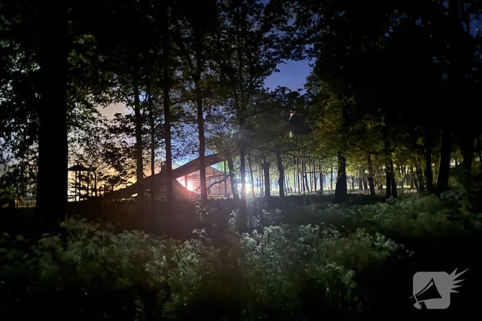 Grote brand op terrein van Nienoord