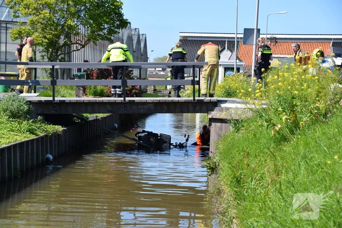 Hulpdiensten groots ingezet voor fiets te water