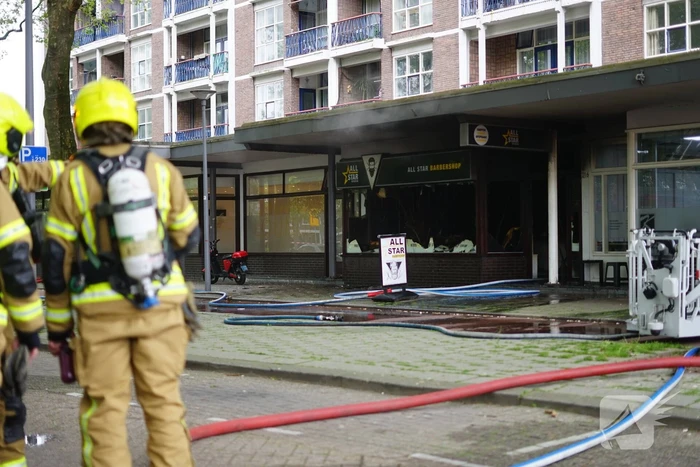 Grote brand in winkelpand