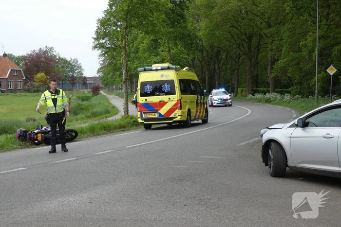 Motorrijder gewond bij botsing met automobilist