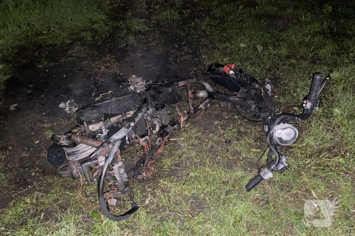 Scooter volledig uitgebrand