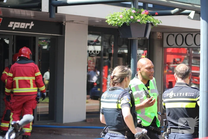 Flinke brand in sportwinkel