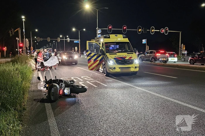 Motorrijder gewond bij aanrijding