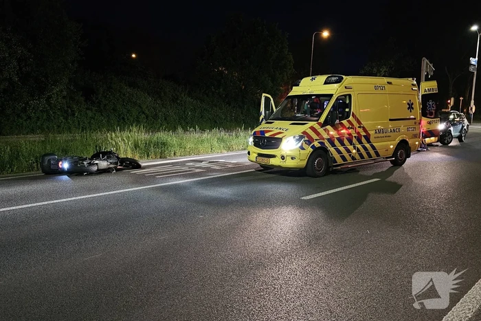Motorrijder gewond bij aanrijding
