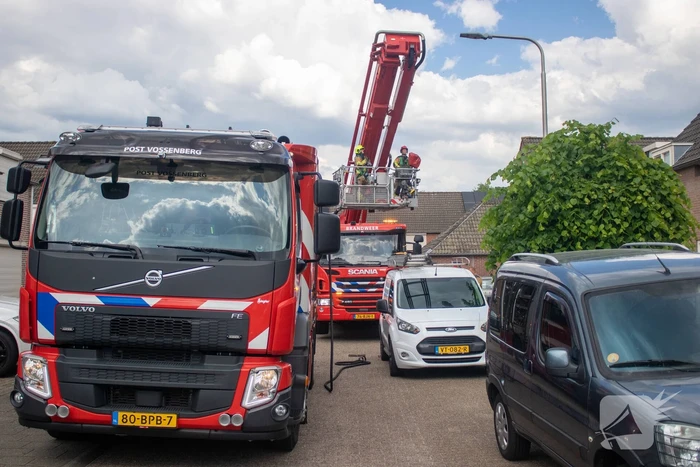 Brand op dak van woning door werkzaamheden