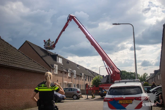 Brand op dak van woning door werkzaamheden