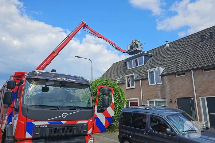 Brand op dak van woning door werkzaamheden