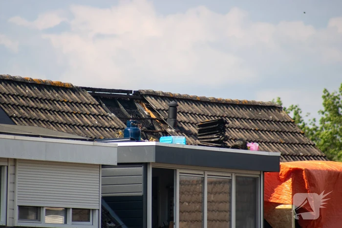 Brand op dak van woning door werkzaamheden
