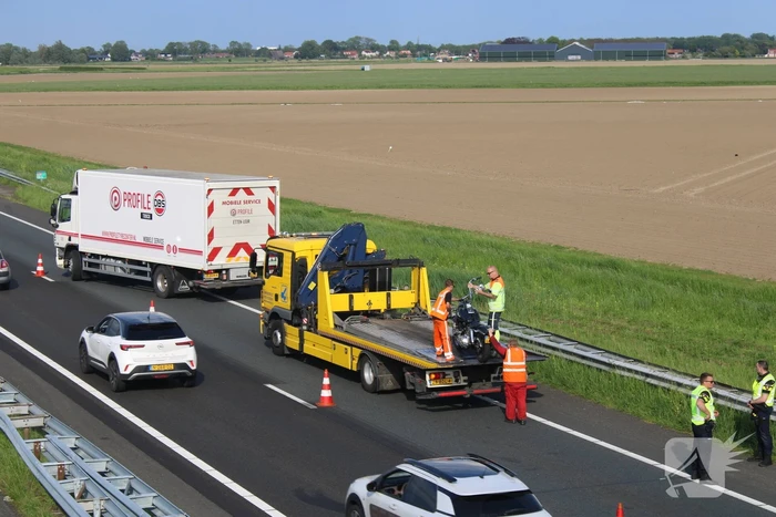 Motorrijder komt ten val