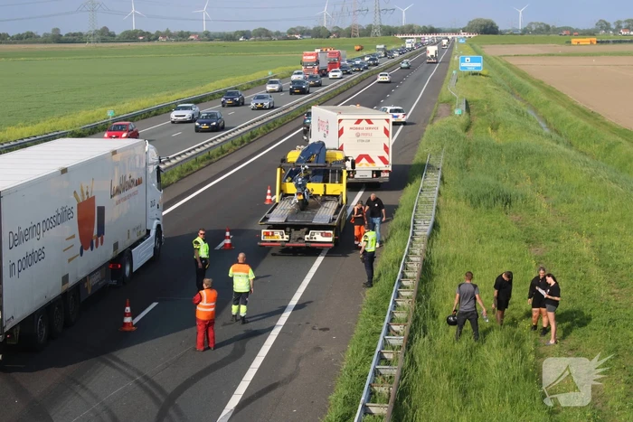 Motorrijder komt ten val