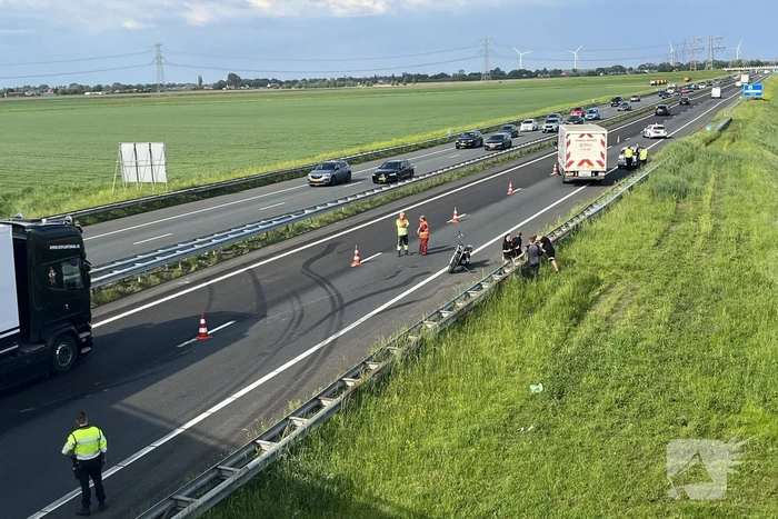 Motorrijder komt ten val