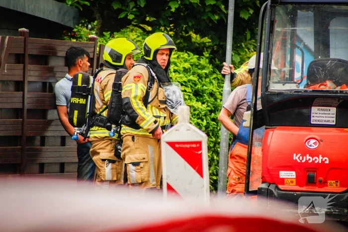 Gasleiding geraakt tijdens werkzaamheden