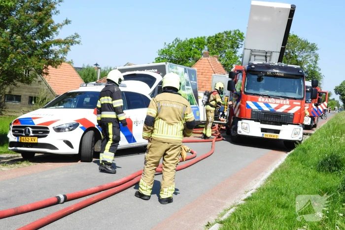 Twee voertuigen afgebrand tijdens werkzaamheden