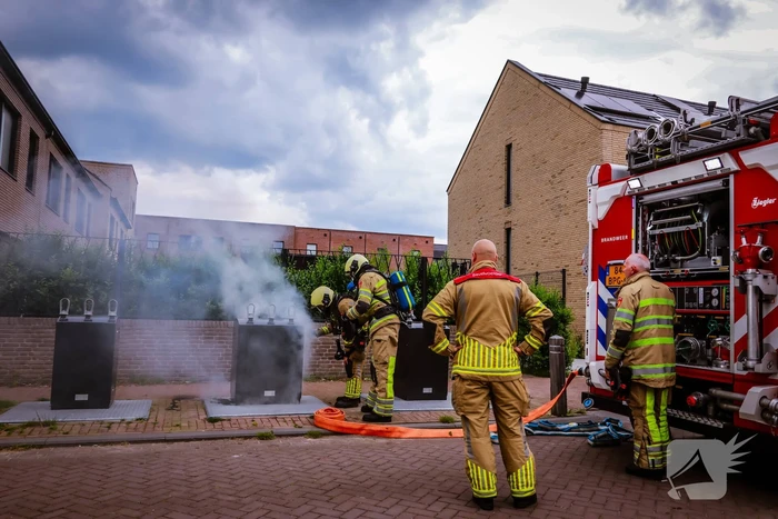 Brand in ondergrondse container