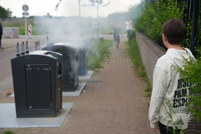 Brand in ondergrondse container