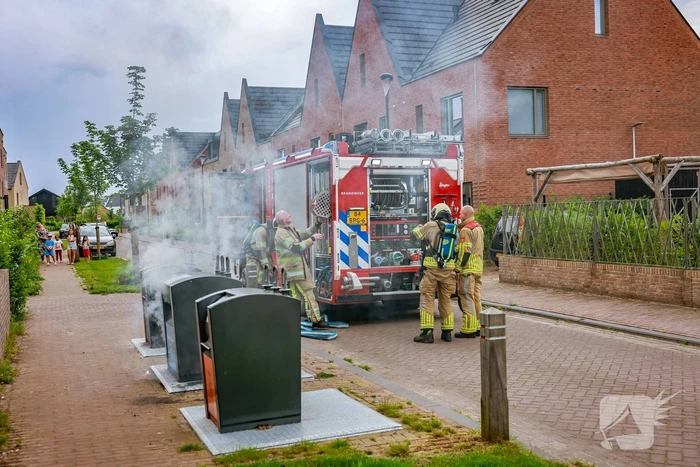 Brand in ondergrondse container