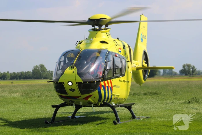 Traumateam geland op weiland voor rendez-vous