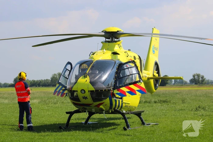 Traumateam geland op weiland voor rendez-vous