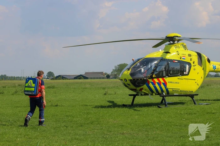 Traumateam geland op weiland voor rendez-vous