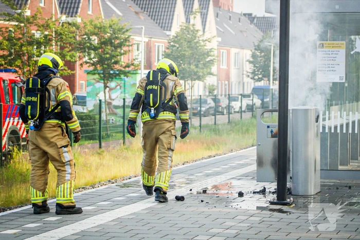 Flinke rookontwikkeling door brand op treinstation