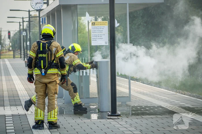 Flinke rookontwikkeling door brand op treinstation