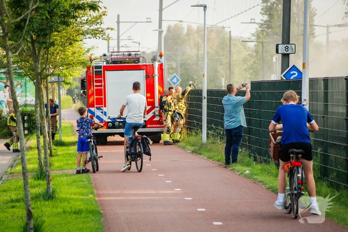 Flinke rookontwikkeling door brand op treinstation