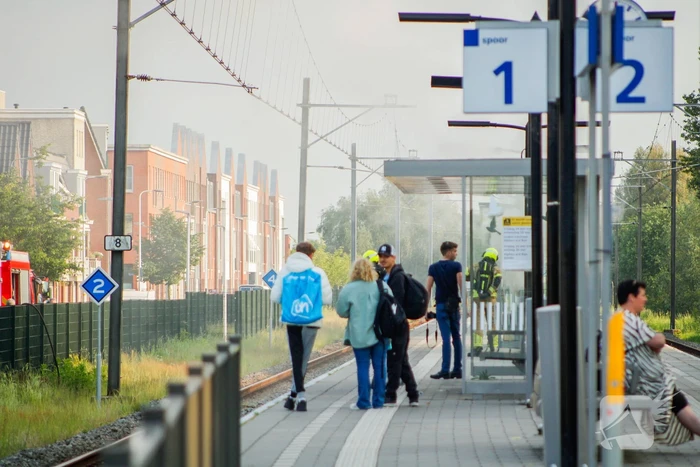 Flinke rookontwikkeling door brand op treinstation