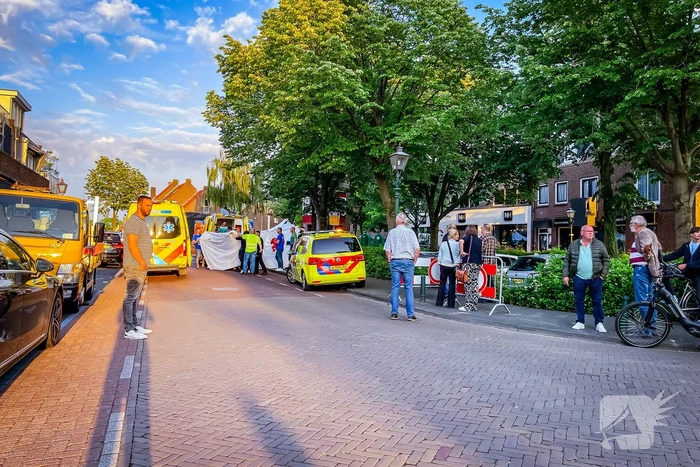 Traumahelikopter landt tijdens huldigingsfeest