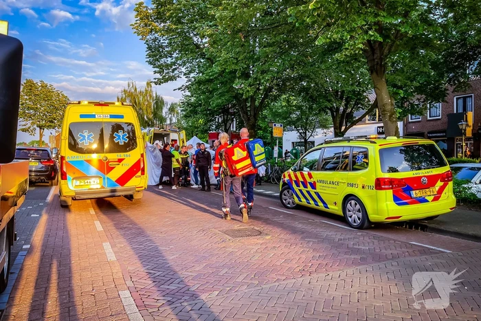 Traumahelikopter landt tijdens huldigingsfeest