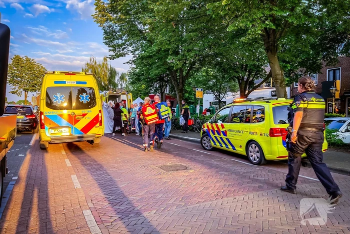 Traumahelikopter landt tijdens huldigingsfeest