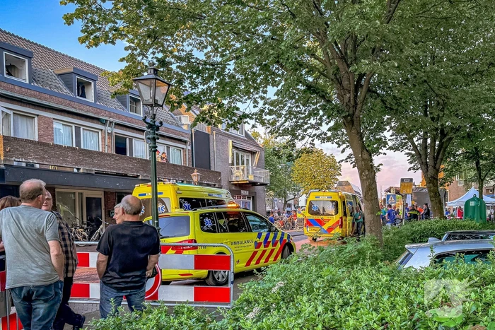 Traumahelikopter landt tijdens huldigingsfeest