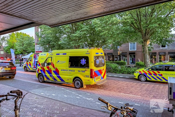 Traumahelikopter landt tijdens huldigingsfeest