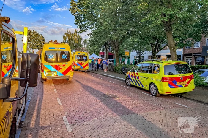 Traumahelikopter landt tijdens huldigingsfeest