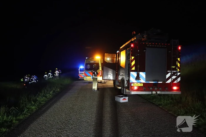 Auto belandt in sloot bij ongeval