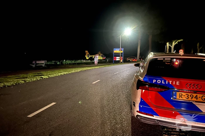 Inzittende overleden nadat auto het weiland inrijdt