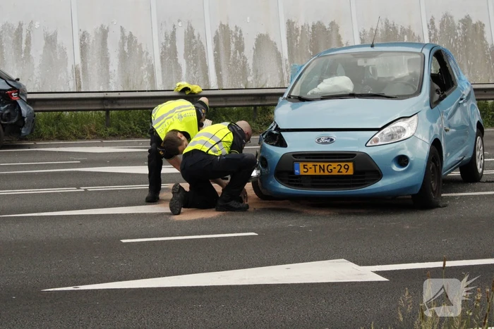 Meerdere gewonden na botsing tussen auto's op afrit