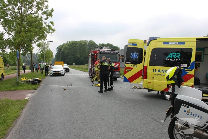 Motorrijder overleden na botsing met auto