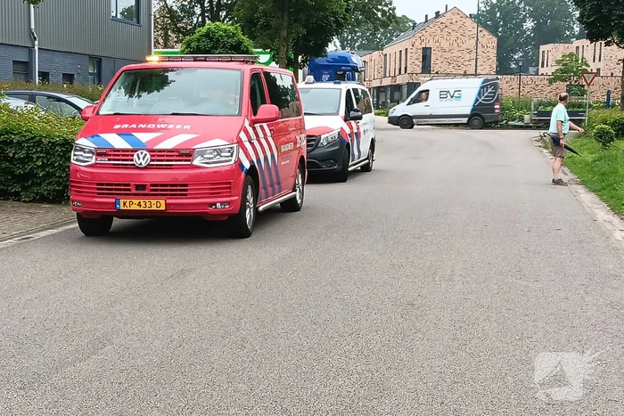 Brand in grote vuilcontainer