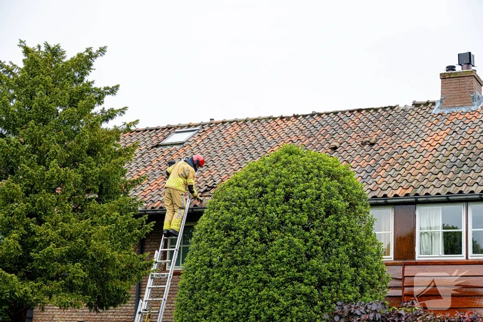 Dak beschadigd door harde wind