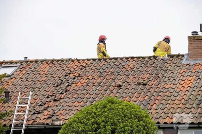Dak beschadigd door harde wind