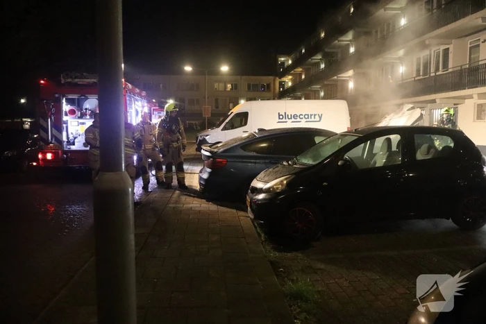 Brand in auto snel onder controle