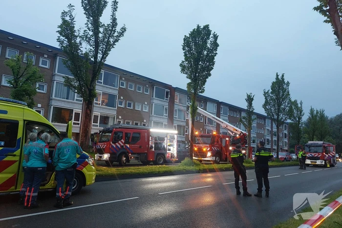 Flinke rookontwikkeling bij brand in flat