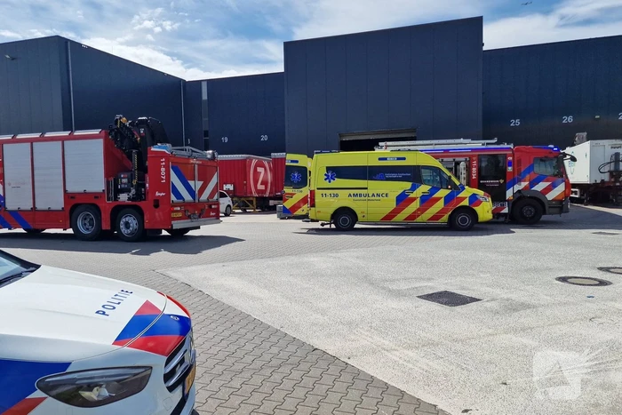 Arbeidsongeval in bedrijfsloods