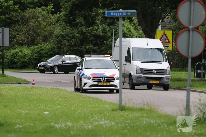 Schade bij ongeval, verkeer rijdt door afzetting