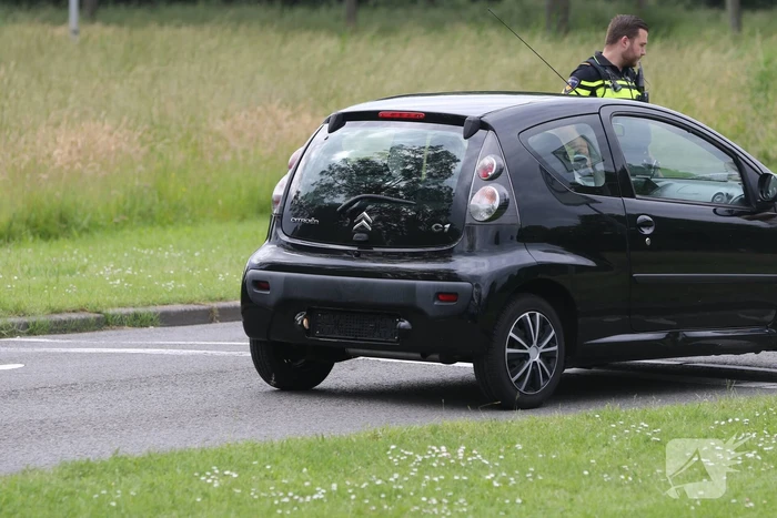 Schade bij ongeval, verkeer rijdt door afzetting