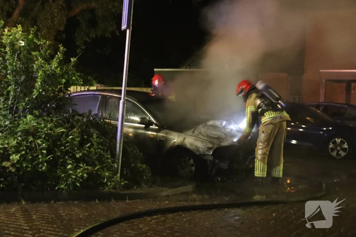 Voertuig beschadigd bij brand