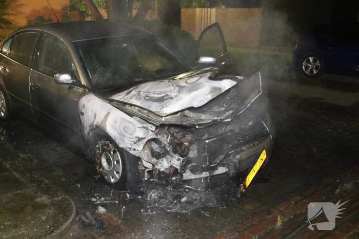 Voertuig beschadigd bij brand