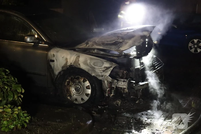 Voertuig beschadigd bij brand